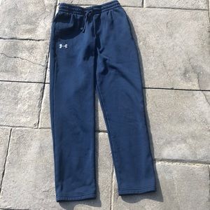 Boys Under Armour blue sweatpants loose cold gear